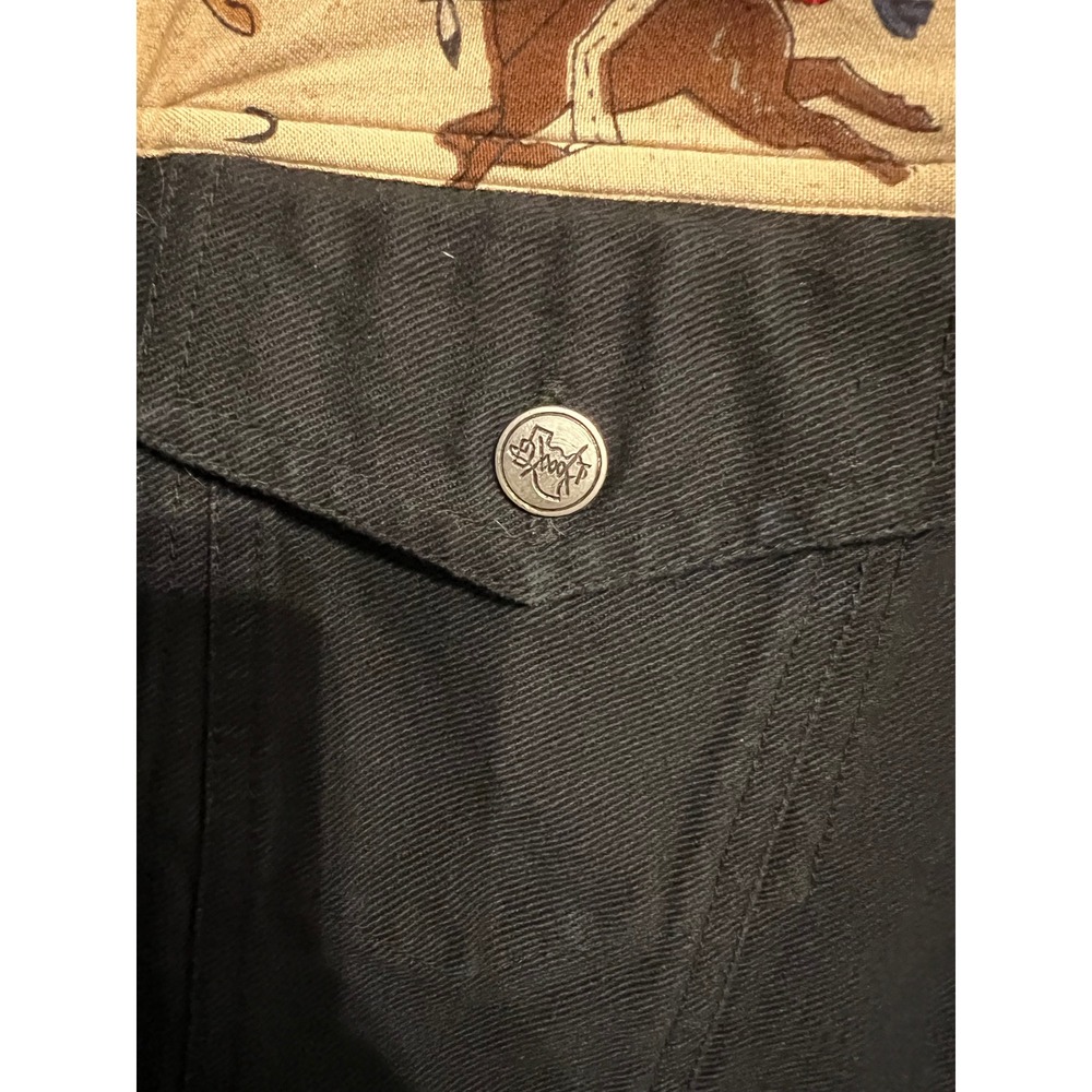 Women's Don't Mess With Texas Black Jean Jacket Native Horses SZ XL Western Ware - Picture 2 of 12